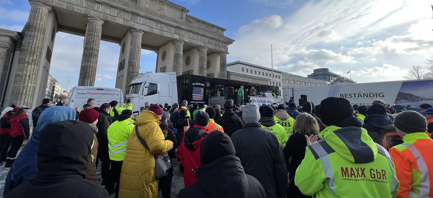 Allemagne : Manifestation inédite des transporteur
