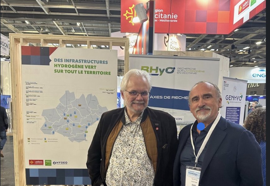 Avec Jean-Luc Gibelin, vice président des transports de la Région Occitanie à Hyvolution 2024