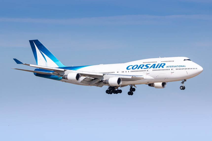 Corsair Boeing 747 airplane at Paris Orly