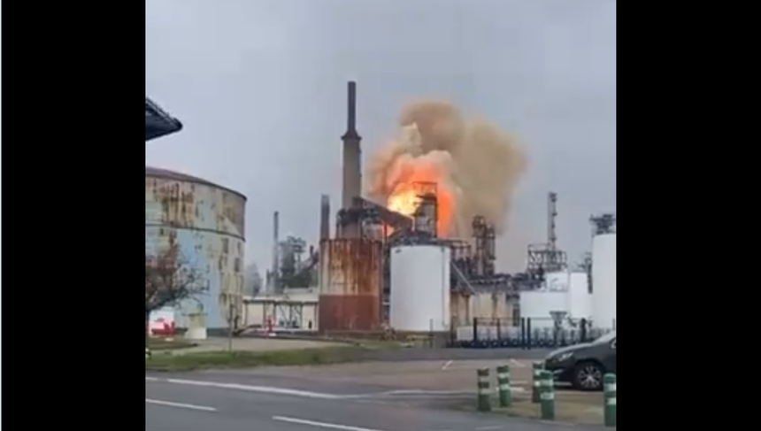 Incendie - ExxonMobil - Esso - Seine-Maritime