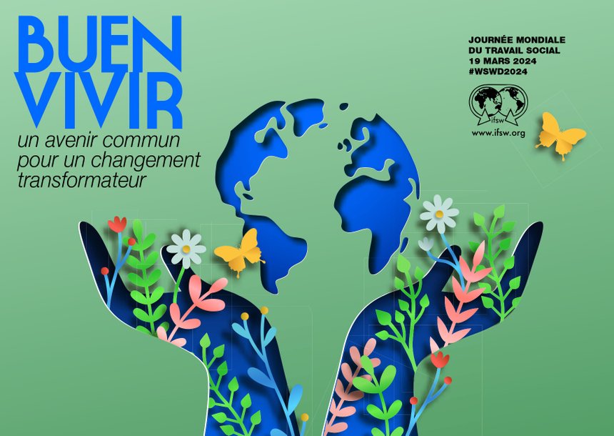 Affiche pour la journée mondiale du travail social de l'IFSW-International Federation of Social Workers