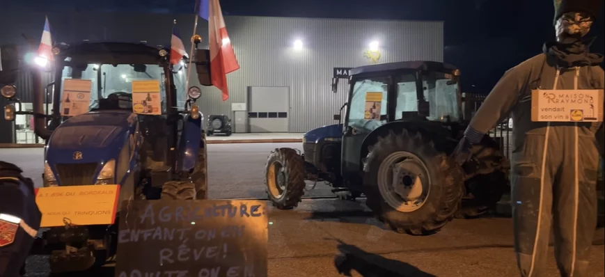 Un nouveau blocage de négociant en Gironde
