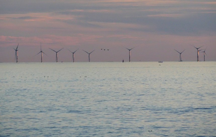 Éoliennes - Saint-Nazaire (44) - France - Energie Verte - mer