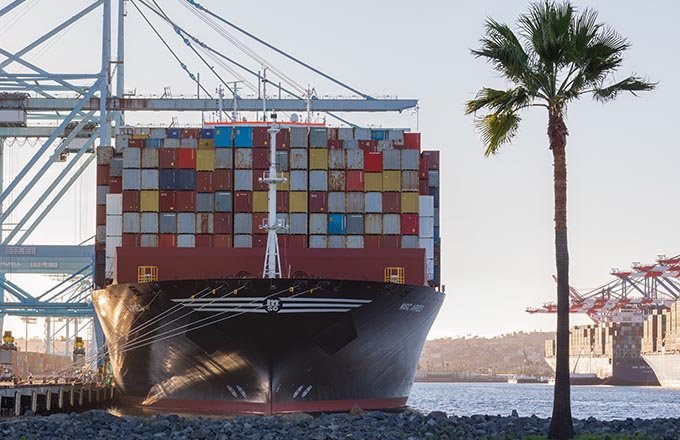 Port of Los Angeles, California, United States: container ship M