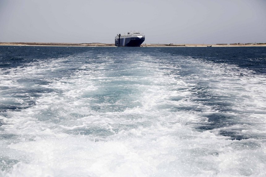 Israeli company's ship seized by Houthis is anchored off the coa