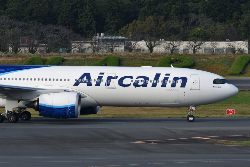 Chiba, Japan - October 29, 2021:Aircalin Airbus A330-900 (F-ONET) passenger plane.