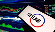 Konskie, Poland - February 12, 2024: Getlink company logo displayed on mobile phone