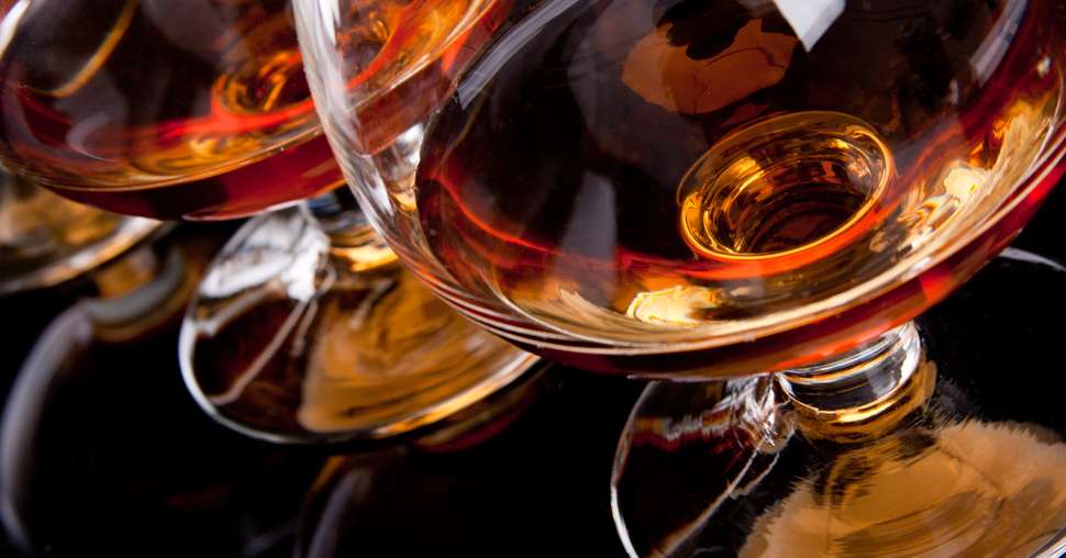 Three glasses of cognac