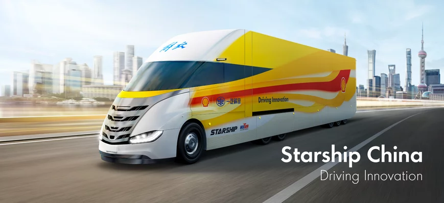 Camion chinois : Shell présente le Starship 3.0 Hy