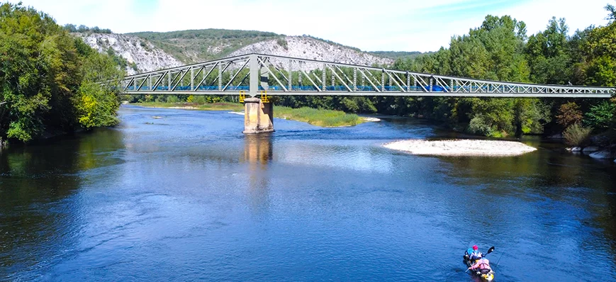 Pêche en kayak sur la Dordogne