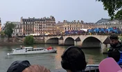 Le bateau Le Rhône participe à la cérémonie d'ouverture des JO - photo VNF