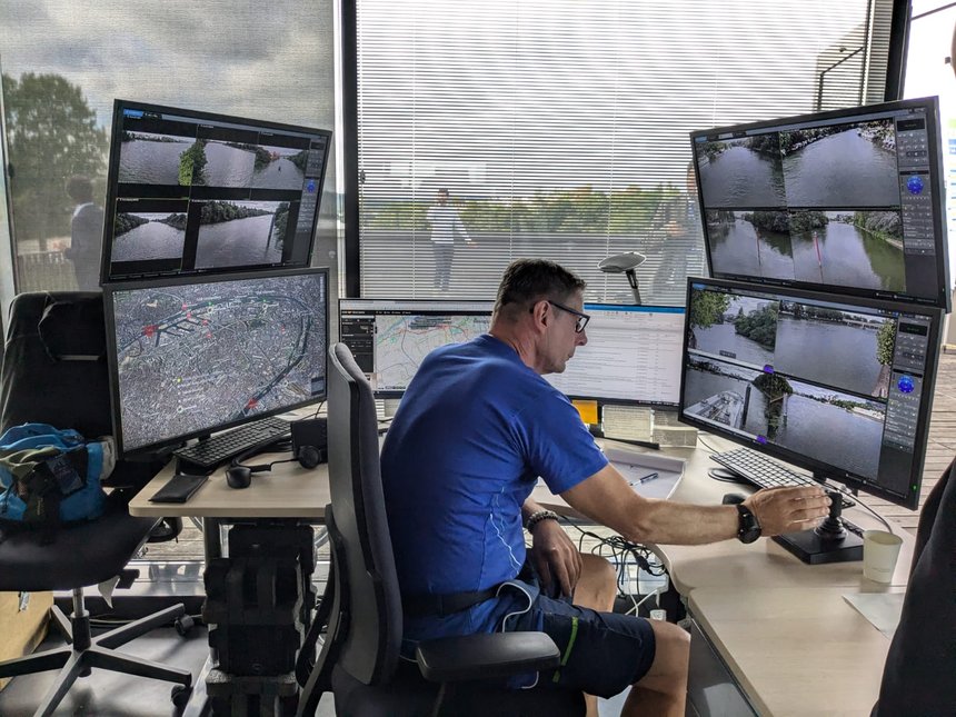 Supervision de l'alternat de l'île Saint-Denis - photo VNF