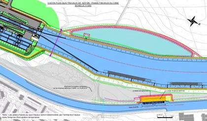 quai travaux pour Seine-Nord à Noyon sur le canal du Nord