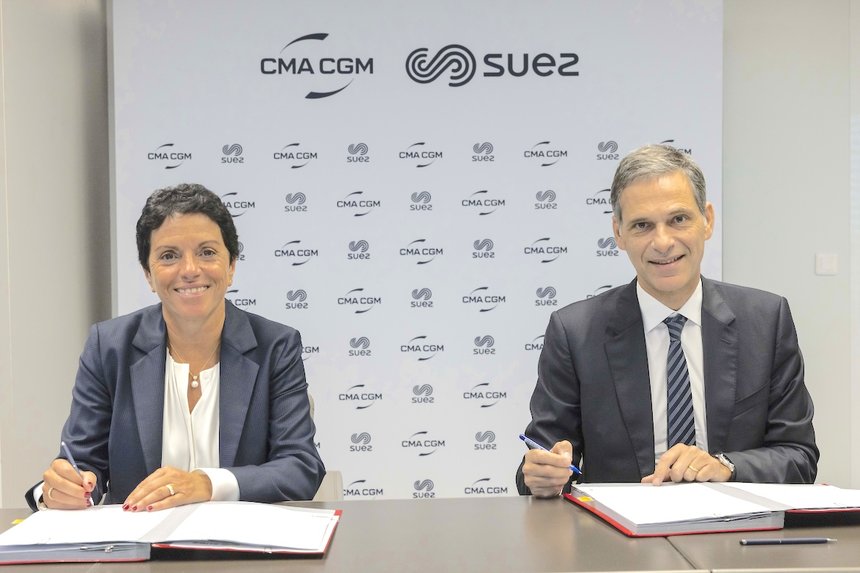 Signature entre CMA CGM et SUEZ