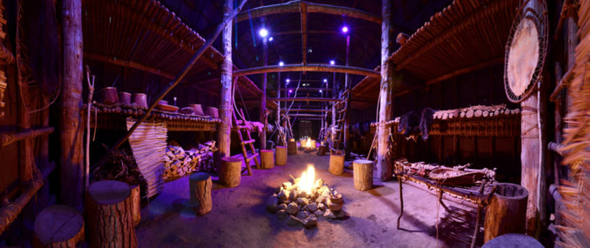 La maison longue, l'habitation traditionnelle du peuple huron-wendat