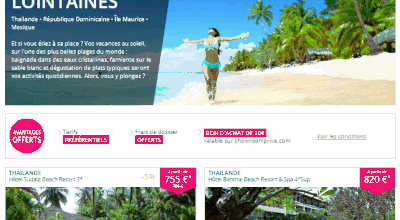 Carrefour Voyages s’affiche sur showroomprive.com 