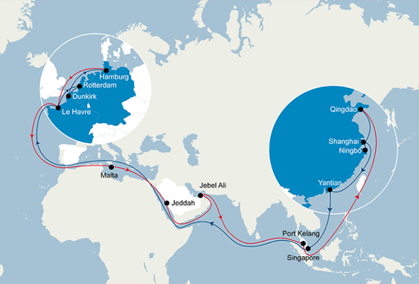 CMA CGM modifie son service French Asia Line entre l'Europe et la Chine