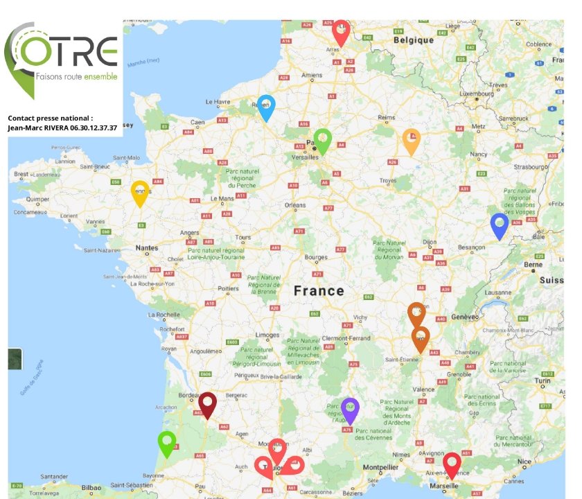 Des blocages routiers organisés dans toute la France — Prix du gazole Des blocages routiers organisés dans toute la France — Prix du gazole