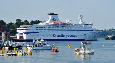 Saint Malo; France - july 28 2019 : ferry